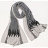 Echarpe Chikooparis &Eacute;charpe 100% pur cachemire ISRA - Gris fonc&eacute; Gris