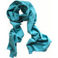 Echarpe Chikooparis &Eacute;charpe 100% pur cachemire LULU - Bleu noisette Bleu