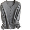 Gilet Chikooparis Gilet 100% pur cachemire - Gris