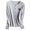 Gilet Chikooparis Gilet 100% pur cachemire - Gris clair Grenoble