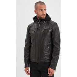 Veste Daytona WINSTONER SHEEP KANVAL BLACK/COGNAC
