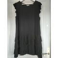 Robes sur Grenoble : Robe courte Etam Jolie petite robe noire avec plis asym&eacute;triques Noir