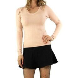 Pull Kebello Pull col V en maille F, Rose