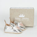 Chaussons enfant Easy Peasy MY BLUBLU COEUR VOLANT Argent&eacute;