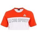T-shirt Le Coq Sportif TEE SHIRT - ORANGE/NEW OPTICAL WHITE - L Grenoble