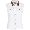 Gilet Caf&eacute; Noir JJ0047 Blanc