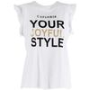 T-shirt Caf&eacute; Noir JT958 Blanc