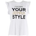 T-shirt Caf&eacute; Noir JT958 Blanc