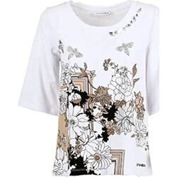 T-shirt Caf&eacute; Noir KJT054 Blanc