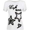 T-shirt Caf&eacute; Noir KJT068 Blanc