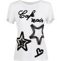 T-shirt Caf&eacute; Noir KJT068 Blanc Grenoble