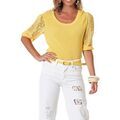 T-shirt Caf&eacute; Noir JM6080 Jaune