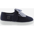 Ballerines enfant Victoria BALLERINE OJAL� TOILE SCRATCH NŒUD RAYURES 105110 Bleu