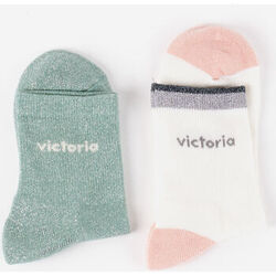 Chaussettes V Things VICTORIA THINGS CHAUSSETTE &Agrave; CHEVILLE COTON LUREX 9123012 Vert