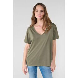 T-shirt Le Temps des Cerises T-shirt parodia kaki brod&eacute; Vert