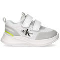 Baskets enfant Calvin Klein Jeans BASKETS VELCRO WHITE GREY