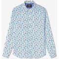 Chemise Le Temps des Cerises Chemise mariot blanche &agrave; motif feuilles Blanc Grenoble
