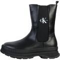 Chaussures enfants sur Grenoble : Bottines enfant Calvin Klein Jeans Bottine &agrave; Zip Jeans Chelsea Noir