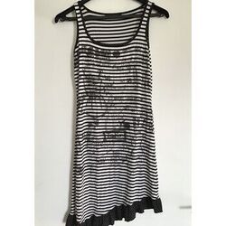 Robe courte Rp Tamar ROBE RAY&Eacute;E -RP TAMAR Blanc