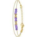 Bracelets Sc Boh&egrave;me B4174-AMETHYSTE Dor&eacute;