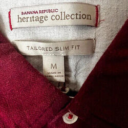 Chemise Banana Republic Chemise &agrave; manches longues rouges bordeaux Rouge