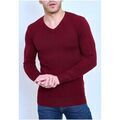Pull Kebello Pull manches longues col V H, Bordeaux