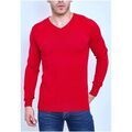 Pull Kebello Pull manches longues col V H, Rouge