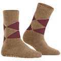Chaussettes Burlington Chaussons chaussettes antid&eacute;rapantes Cosy Argyle Marron