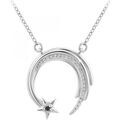 Collier Sc Crystal BD3301-ARGENT-DIAMANT-NOIR Argent&eacute;