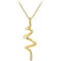 Collier Sc Boh&egrave;me BD1549-COLLIER-DORE-DIAMANT-BLANC Dor&eacute;