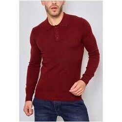 Pull Kebello Pull col polo H, Bordeaux