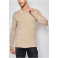 Pull Kebello Pull col polo H, Beige Grenoble