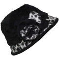 Chapeaux sur Grenoble : Chapeau Chapeau-Tendance Chapeau cloche L&eacute;opard ADELLA Noir