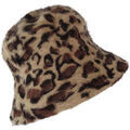 Chapeaux sur Grenoble : Chapeau Chapeau-Tendance Chapeau cloche l&eacute;opard ALEGRIA Marron
