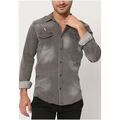 Chemise Kebello Chemise en jeans Slim Fit H, Gris