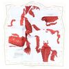 Echarpe Brochier Soieries 1890 Carr&eacute; 90 Favier Ainsi Soie l'Ile Rouge