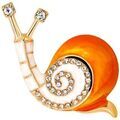 Broches Clj Charles Le Jeune Broche Escargot Orange Grenoble
