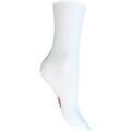 Chaussettes Labonal Socquette Unie Jersey Bambou Roulott&eacute;e Blanc