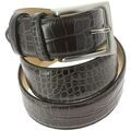 Ceinture Robert Charles Ceinture aspect reptile L&eacute;zard Marron