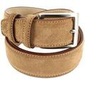 Ceinture Robert Charles Ceinture en daim surpiqu&eacute;e Marron