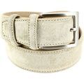 Ceintures sur Grenoble : Ceinture Robert Charles Ceinture en daim surpiqu&eacute;e Blanc