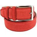 Ceinture Robert Charles Ceinture en daim surpiqu&eacute;e Rouge