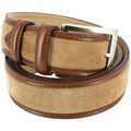Ceinture Robert Charles Ceinture en daim surpiqu&eacute;e Marron