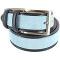 Ceinture Robert Charles Ceinture en daim surpiqu&eacute;e Bleu Grenoble