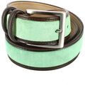 Ceinture Robert Charles Ceinture en daim surpiqu&eacute;e Vert Grenoble