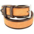 Ceinture Robert Charles Ceinture en daim surpiqu&eacute;e Orange