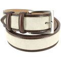 Ceintures sur Grenoble : Ceinture Robert Charles Ceinture en daim surpiqu&eacute;e Blanc