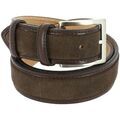 Ceinture Robert Charles Ceinture en daim surpiqu&eacute;e Marron