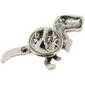 Broches Tony & Paul Boutonni&egrave;re Squelette Tyrannosaure Rex Gris