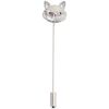 Broches Cravate Avenue Signature Boutonni&egrave;re T&ecirc;te de renard Gris